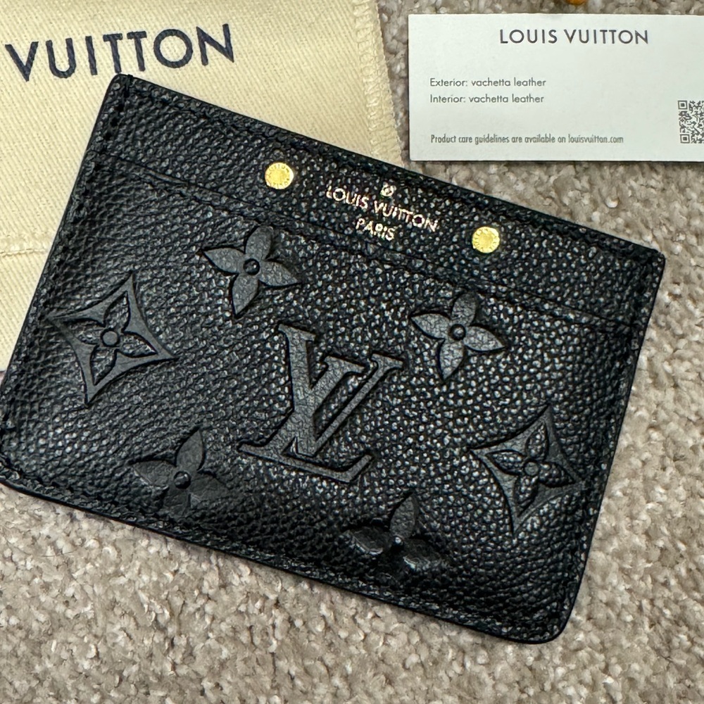 Louis Vuitton LV empreinte card holder black NWT NIB